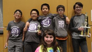 Photo of the 6 team members at 2016 State Elementary Chess Championship